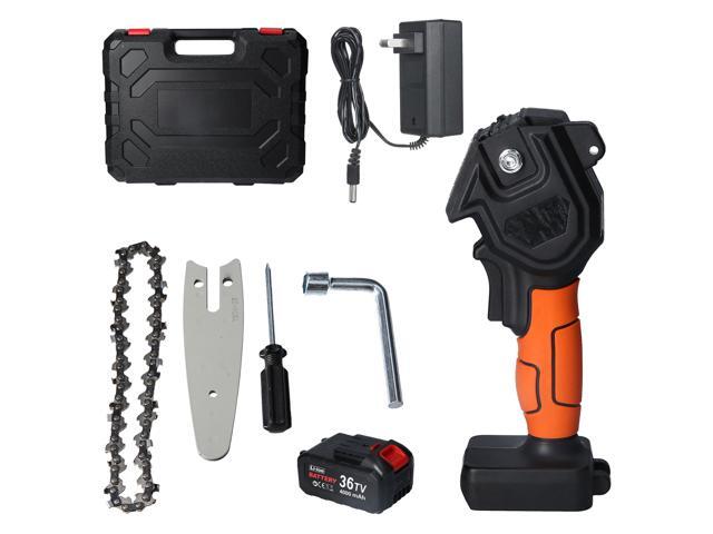 4 Inch Mini Chainsaw Cordless Pruning Saw Portable Electric High-Power Saw Handheld Lightweight Pruning Shears Chainsaw for Garden Tree Branch