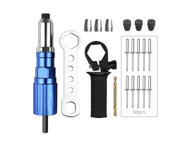 Electric Rivet Tool 24mm-48mm Rivet Nut Tool Bit Adapter Cordless Riveting Tool Conversion Connector Insert Nut Pull Rivet Tool Utility