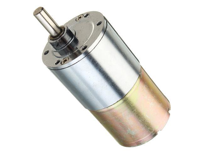 12V High Torque Electric Speed-changing Box Motor Low Speed with 37mm Speed-changing Box 2 Terminal Connectors