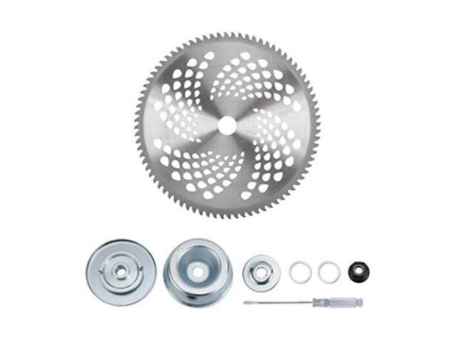 80T 255mm Alloy Lawn Mower Brush Cutter Trimmer Accessory with Adapter Accessories for Garden Farmland Weeding