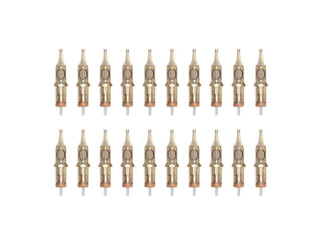20PCS 5RS T-attoo Cartridge N-eedles Tubes Hand Poke Sterilized N-eedle Accessories Kit Set T-attoo Supplies for Beginners Artist Portable