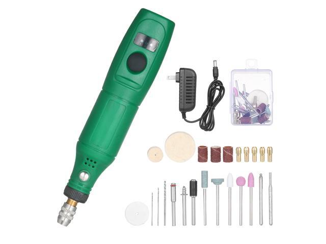 12V Mini Rotary Tool Portable Electric Grinder 5000-15000rpm Variable Speed Rotary Cutter with 24Pcs Attachments for Crafting Projects and DIY