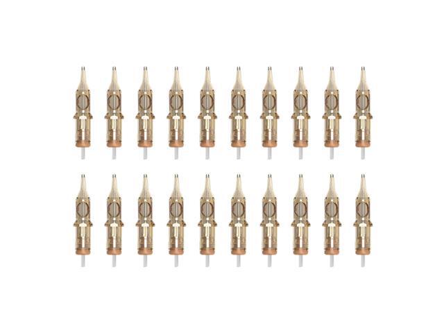 20PCS 9RS T-attoo Cartridge N-eedles Tubes Hand Poke Sterilized N-eedle Accessories Kit Set T-attoo Supplies for Beginners Artist Portable