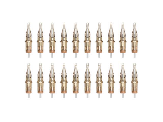 20PCS 7M1 T-attoo Cartridge N-eedles Tubes Hand Poke Sterilized N-eedle Accessories Kit Set T-attoo Supplies for Beginners Artist Portable