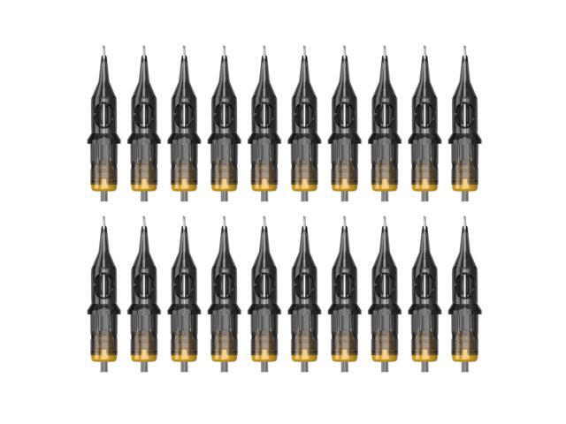 20PCS 7RS T-attoo Cartridge N-eedles Tubes Hand Poke Sterilized N-eedle Accessories Kit Set T-attoo Supplies for Beginners Artist Portable
