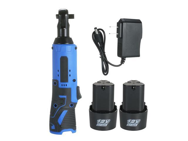 KKmoon Cordless Electric Ratchet Wrench 12V Power Ratchet Tool Ratcheting Socket Wrench with 2 Packs 4500mAh Rechargeable Battery