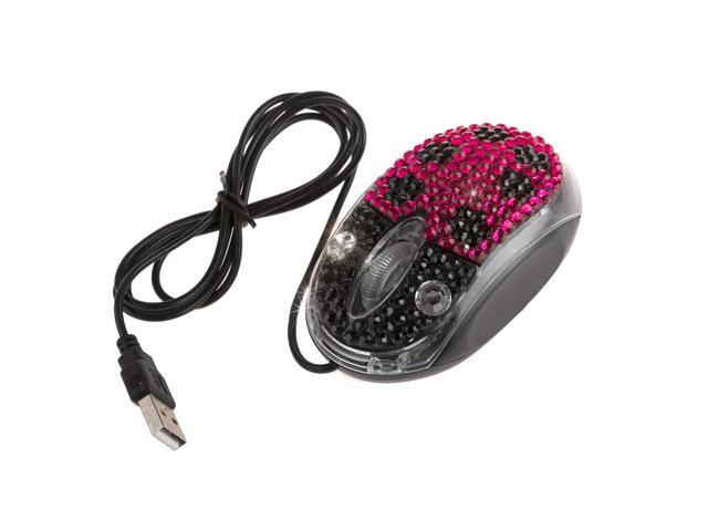 Fashion Lovely Bug Bling Crystal Optical Mouse Cute Rhinestone Gift Wired Mouse for Computer PC Notebook Mac