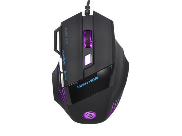 USB Wired Gaming Mouse Adjustable DPI 7 Buttons LED Light Optical Mice PC