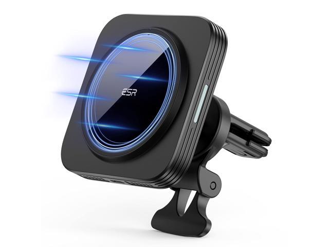 ESR HaloLock Magnetic Wireless Car Charger [Magnetic Attachment and Alignment] [Secure Air Vent Clamp] Mag-Safe Car Mount for iPhone 12/12 Pro/12