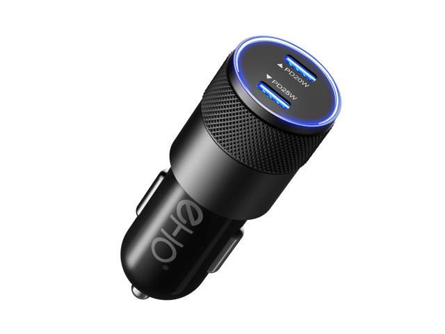 USB C Car Charger 45W 2-Port PD 30 Dual Type C Fast Car Charger Adapter Power Delivery 30 Cigarette Lighter USB Charger Universal Compatible for