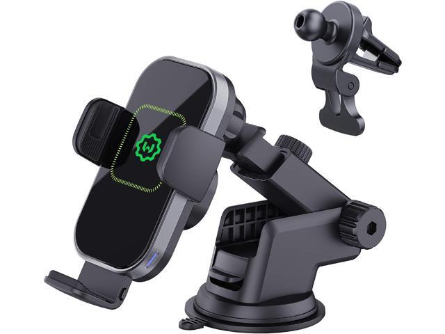 Wireless Car Charger (New Version) WixGear Auto-Clamping Fast Wireless Car Charger Phone Holder for Car 15W Qi Fast Charging Compatible with All