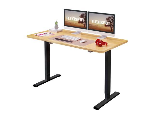 FlexiSpot Home Office Electric Height Adjustable Desk 55' x 28' Width Desktop Computer Desk Ergonomic 2-Button Controller Standing Desk Computer