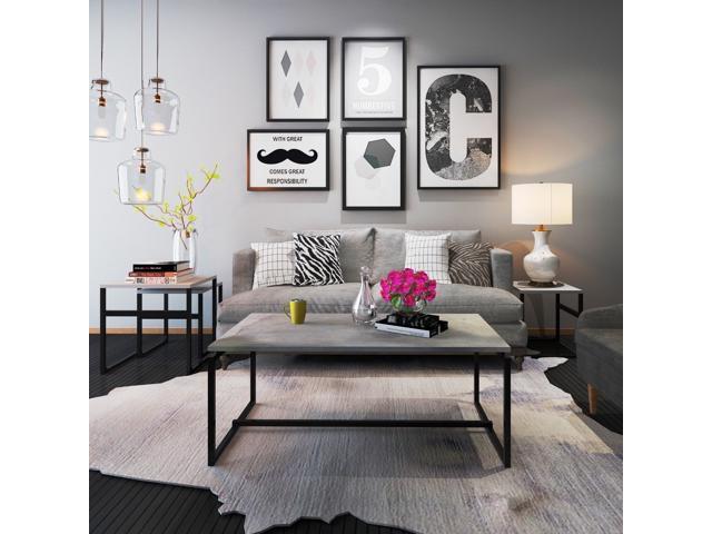 Metal Frame Cocktail Coffee Table