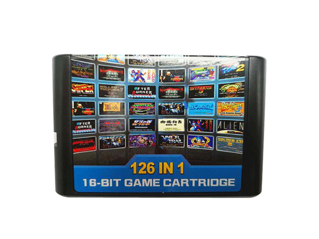 10PCS a lot For Sega Mega Drive 126 in 1 Game card/Cartridge 16 bit MD Game Card For Sega Genesis