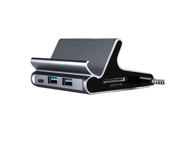 Type C HUB Docking Station USB-C to HDMI Dock Power Adapter Vertical Base with Bracket