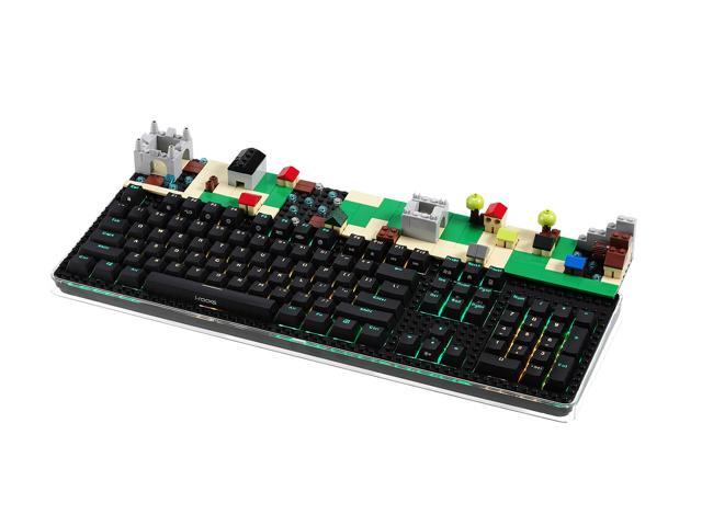 i-rocks K76M Plus Fun Brick Mechanical RGB illuminated Gaming Keyboard with Black Lego Plate and Cherry MX Red Switches