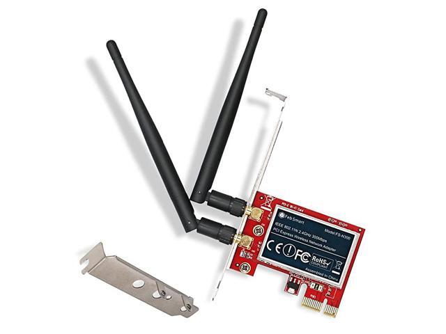 Wireless N 24GHz 300Mbps PCIe Wireless Network Adapter for Windows 10 81 8 7 XP Server3264bit and Linux PCsPCIe WiFi CardPCIe WiFi AdapterFSN300