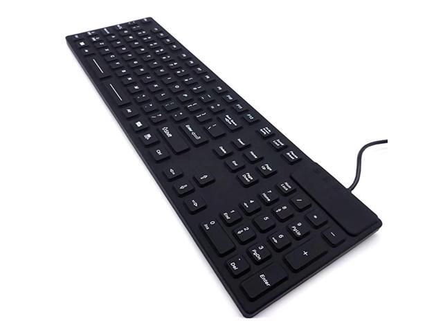 Keyboard with Number Pad IP68 Waterproof Industrial Rugged Silicone IKB105
