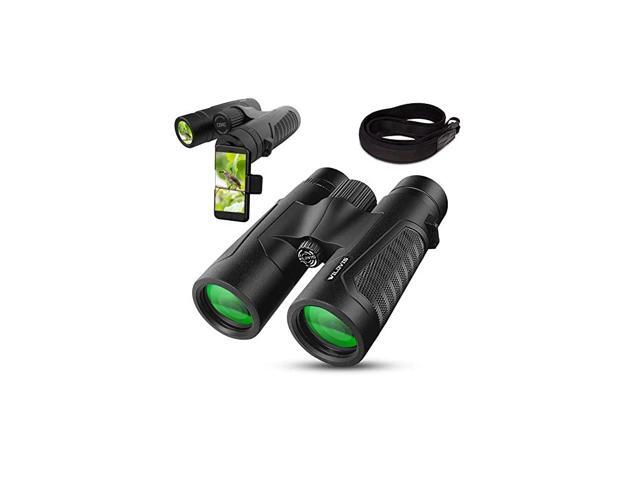 12x42 Binoculars for Adults Compact Binocular Prism BAK4 FMC Lens Waterproof HD Binoculars for Bird Watching Hunting with Carrying Bag