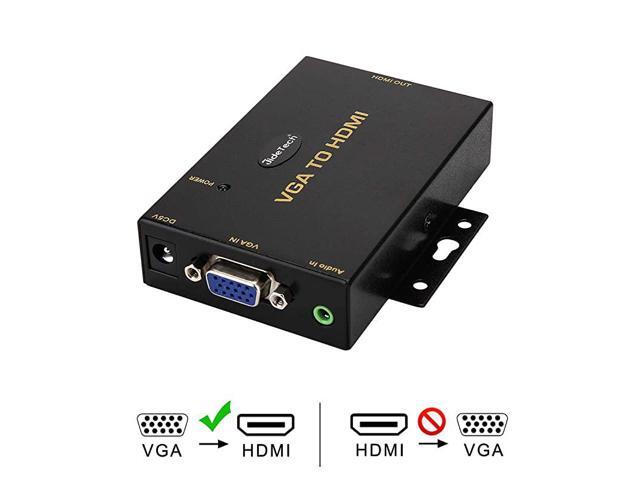 VGA to HDMI Converter with 35mm Audio Port for PC Laptop Display Computer Mac Projector