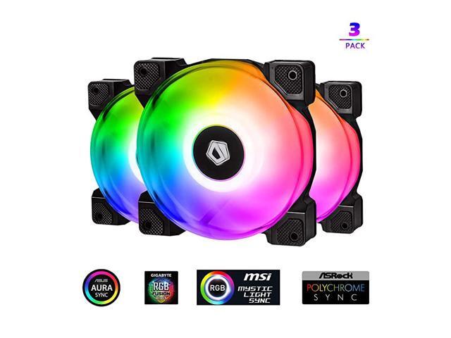 DF12025ARGB Trio Case Fan CPU Cooling Fan Addressable RGB Case Fan 5V ARGB MB Aura Sync PWM Fan for CPU CoolerRaidatorPC ChassisRemote Control