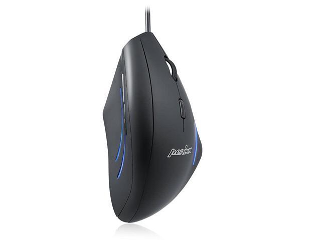 PERIMICE508 Wired Programmable Vertical Ergonomic Mouse 10001600 dpi 5 Programmable Button Natural Ergonomic Vertical Right handed Design