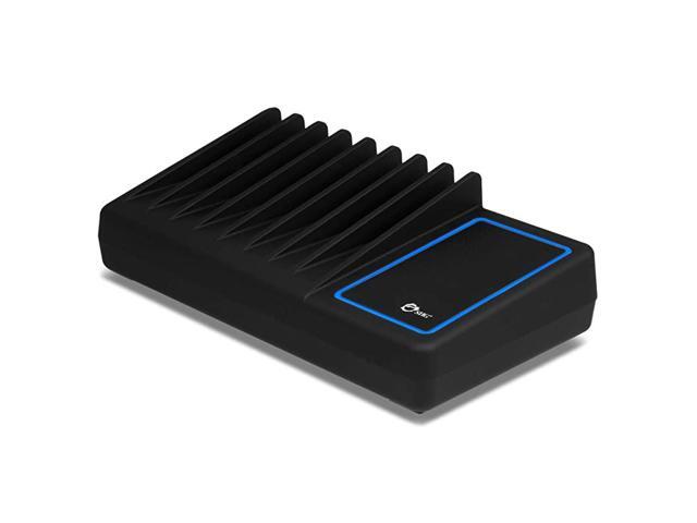 90W Smart 10Port USB Charging Station with NonSlip Padded Deck and LED Ambient Light for Smartphones Tablets and Many Other Compatible USB Powered