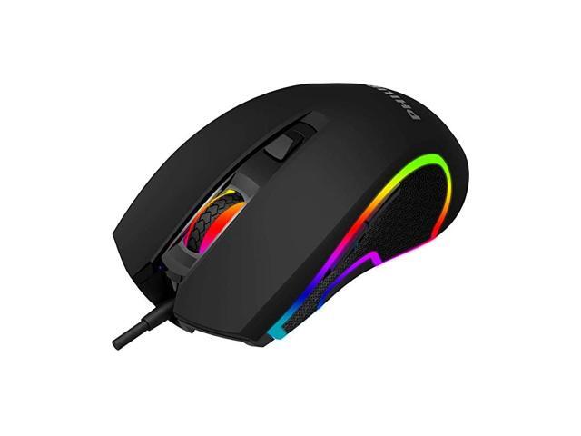 Gaming Mouse RGB Living Light FX 1000Hz Polling 12006400 DPI HighPerformance Wired Optical USB Mouse Sensor w 5 Programmable Buttons SPK9413