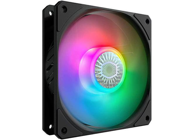 SickleFlow 120 V2 ARGB 120mm Square Frame Fan Customizable LEDs Air Balance Curve Blade Design Sealed Bearing PWM Control for Computer Case Liquid