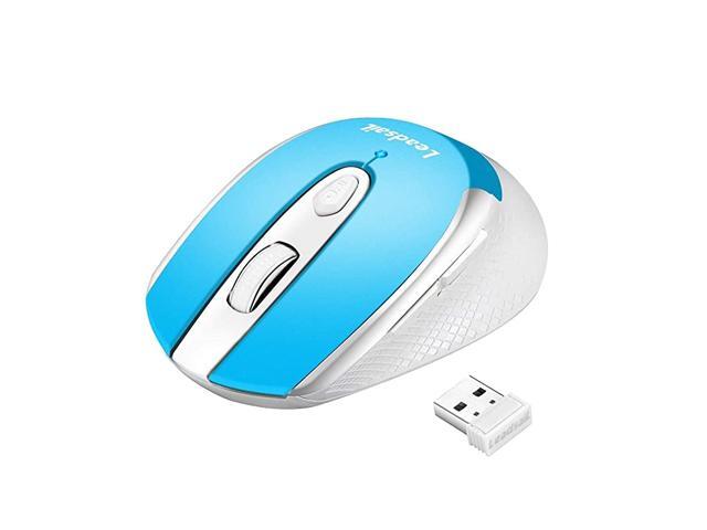 Wireless Computer Mouse 24G Portable Slim Cordless Mouse Less Noise for Laptop Optical Mouse with 6 Buttons AA Battery Included USB Mouse for