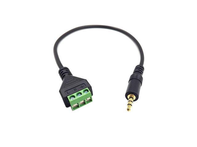 35mm18inch Stereo Audio Balanced Male Jack to AV 3Screw Video Balun Terminal Adapter Connector Cable 30cm35mm M3pin
