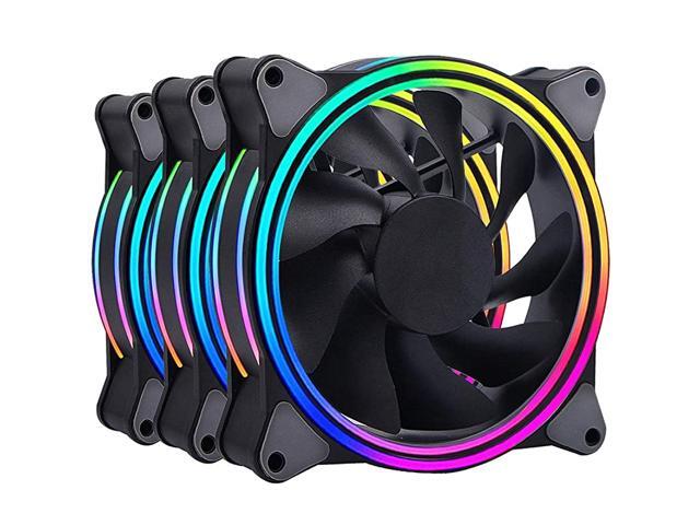 RGB Case Fans Ultra Quiet Silent 9Blade PC Cooling ARGB Fans 120 mm High Performance with PWM 4 Pin 3 Pack with Controller