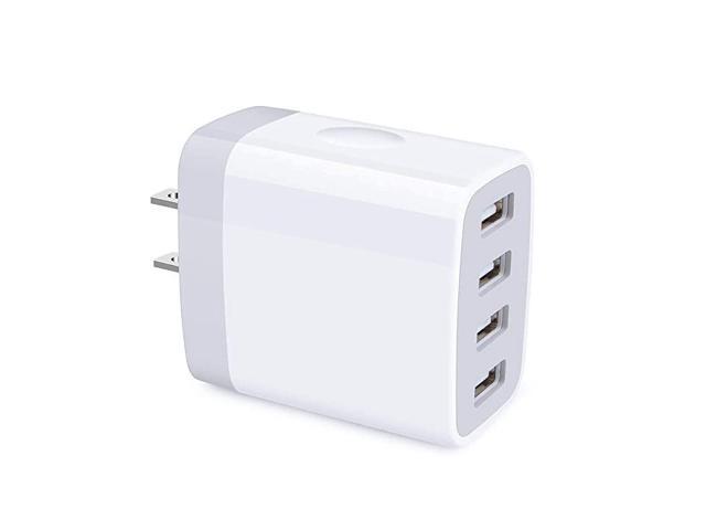USB Wall Charger 4Multi Port USB Charger Wall Plug Adapter 48A Charging Block Charger Cube Compatible iPhone 11 Pro XS Max XR X 8 7 6 PlusSamsung