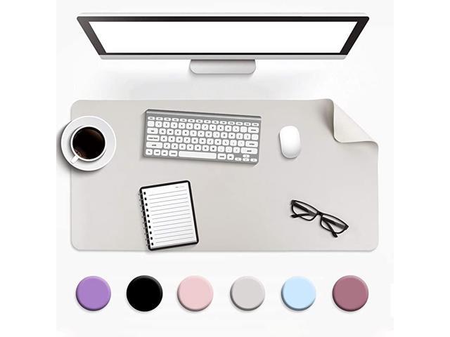 Desk Pad Waterproof PVC Leather Desk Table Protector Ultra Thin Large Mouse Pad Easy Clean Laptop Desk Writing Mat for Office WorkHomeDecor Apricot