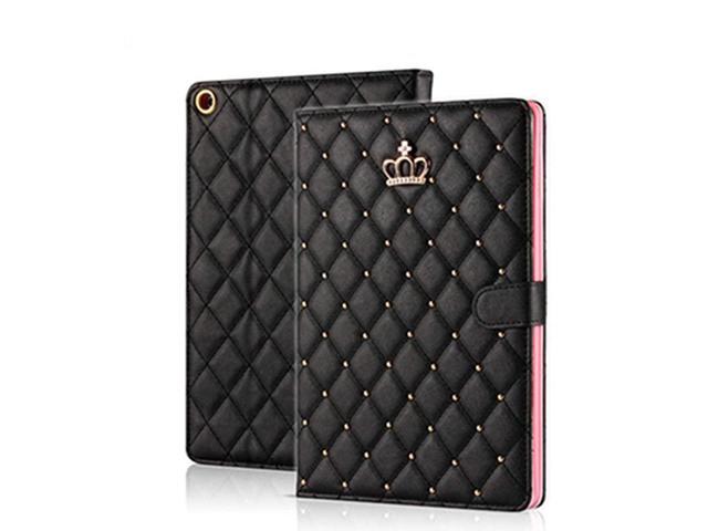 Crown Design Case for iPad 97 2018 2017 iPad Air 2 iPad Air Diamond Cute Elegant PU Leather Smart Auto SleepWake Stand Shockproof Case for Apple