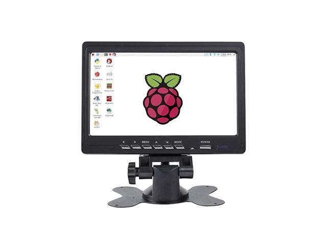 7 Inch Monitor HDMI 1024x600 HD IPS LCD Screen Display AV VGA Input Built in Speaker for Raspberry Pi 400 4B 3 Model B+ 3B 2B B+ A+ Zero CCTV