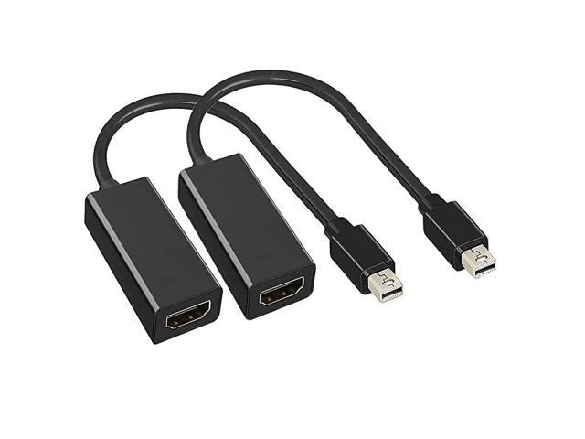 Mini DisplayPort to HDMI Adapter Thunderbolt to HDMI Converter for MacBook AirPro Microsoft Surface ProDock Monitor Projector and More 1Pack Black