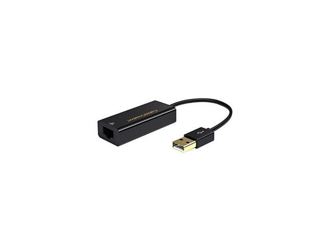 USB Network Adapter USB 20 to 10100 RJ45 Ethernet LAN Cable Compatible with Windows 10888 7 mac OS X Black