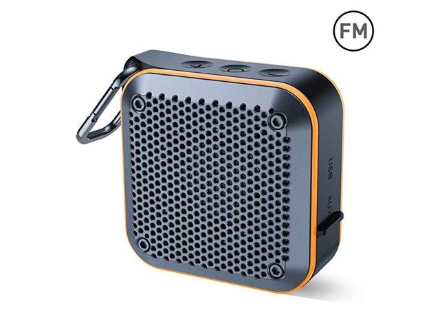 Waterproof Bluetooth Speaker with FM Radio IPX7 Waterproof Speaker Bluetooth Wireless Small Speaker TWS Stereo 10H Playtime for Shower Bath Pool