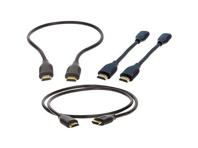 HDMI Cable Set 2X 6 in 1x 20 in 1x 3ft 4k Full HD ARC high Speed Ultra HD ethernet for TV PS4 Xbox 30 AWG Black