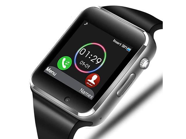 Smart Watch Bluetooth Smart Watch Support MakeAnswer Phones SendGet Messages Compatible Android iOS Phones with Camera Pedometer SIM SD Card Slot