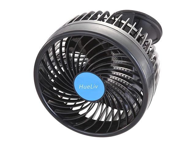 Fan 12V 6 Electric Cooling Fan with 360 Degree Adjustable Head That Plugs into Cigarette LighterLow Noise Automobile Vehicle Fan for Truck Van SUV