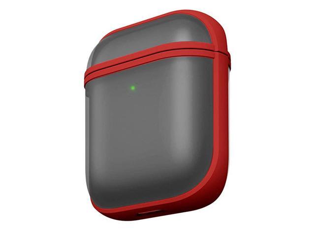 AirPods Case Compatible for Apple Airpods 2 and 1 PC Matte Clear Protective Case Hard Protector Cover Holder Supports Wireless Charging Front LED