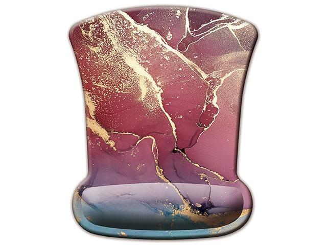 Mouse Pad Ergonomic Mouse Pad with Memory Foam Wrist Rest Support Gaming Mouse Pad with Lycra Cloth NonSlip PU Base for Computer Laptop Home Office