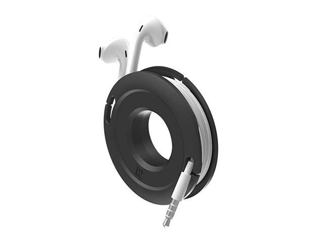 Winder Mini and Max Headphone and Cable Winder and Organizer Perfect for Wrapping Earbuds and Cords for Travel and Organization Mini Black
