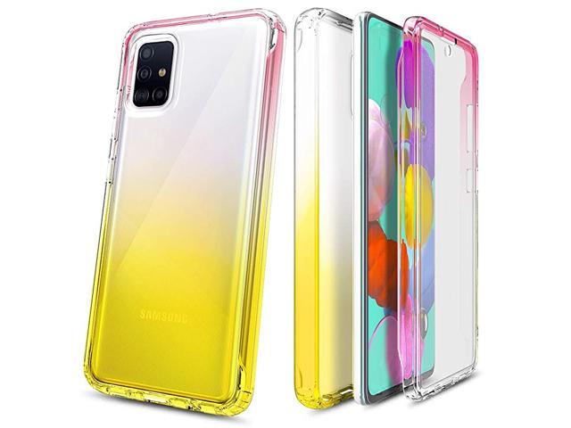 Case for Samsung Galaxy A51 Not Fit A51 5G Version FullBody Protective Rugged Clear Bumper Cover with Builtin Screen Protector Shockproof Impact