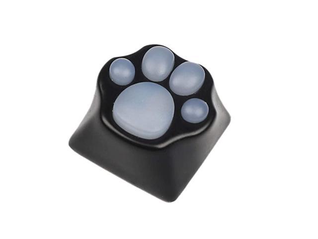 Keycap Cat Claw Cat Palm Novelty Keycaps for Cherry MX Mechanical Keyboard Black Base Clear Claw