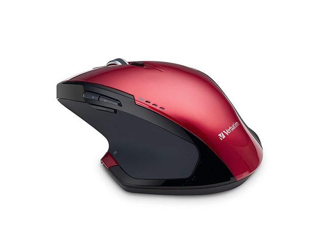 Wireless Desktop 8Button Deluxe Mouse Ergonomic Blue LED Portable Mouse for Mac and Windows Red 99021