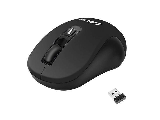 Wireless Computer Mouse 24G Portable Slim Cordless Mouse Less Noise for Laptop Optical Mouse with 4 Buttons AA Battery Included USB Mouse for