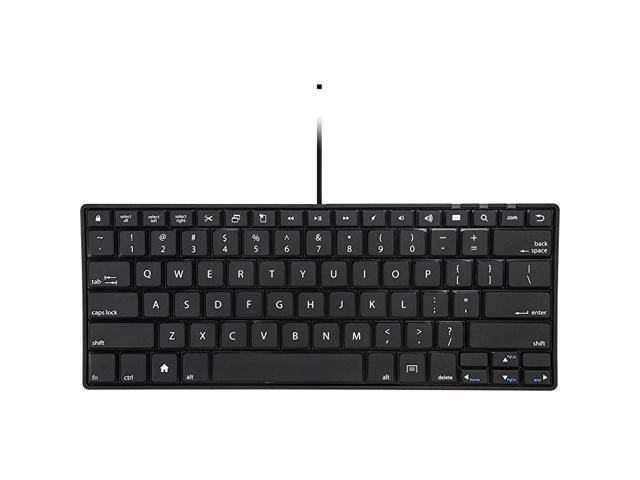 Wired Tablet Keyboard MicroUSB Connector Black AKB122US